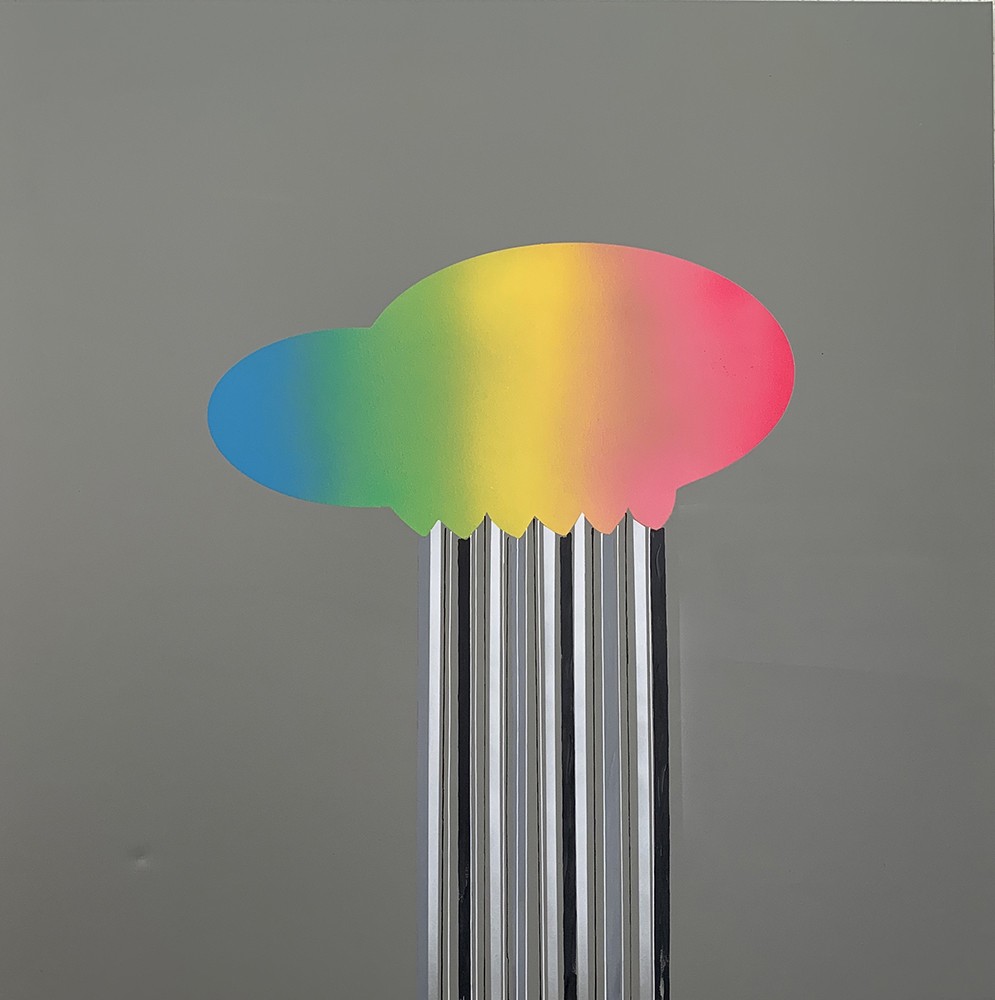 JOY DIVISION 2, акрилна боја на платну, 120 × 120 цм