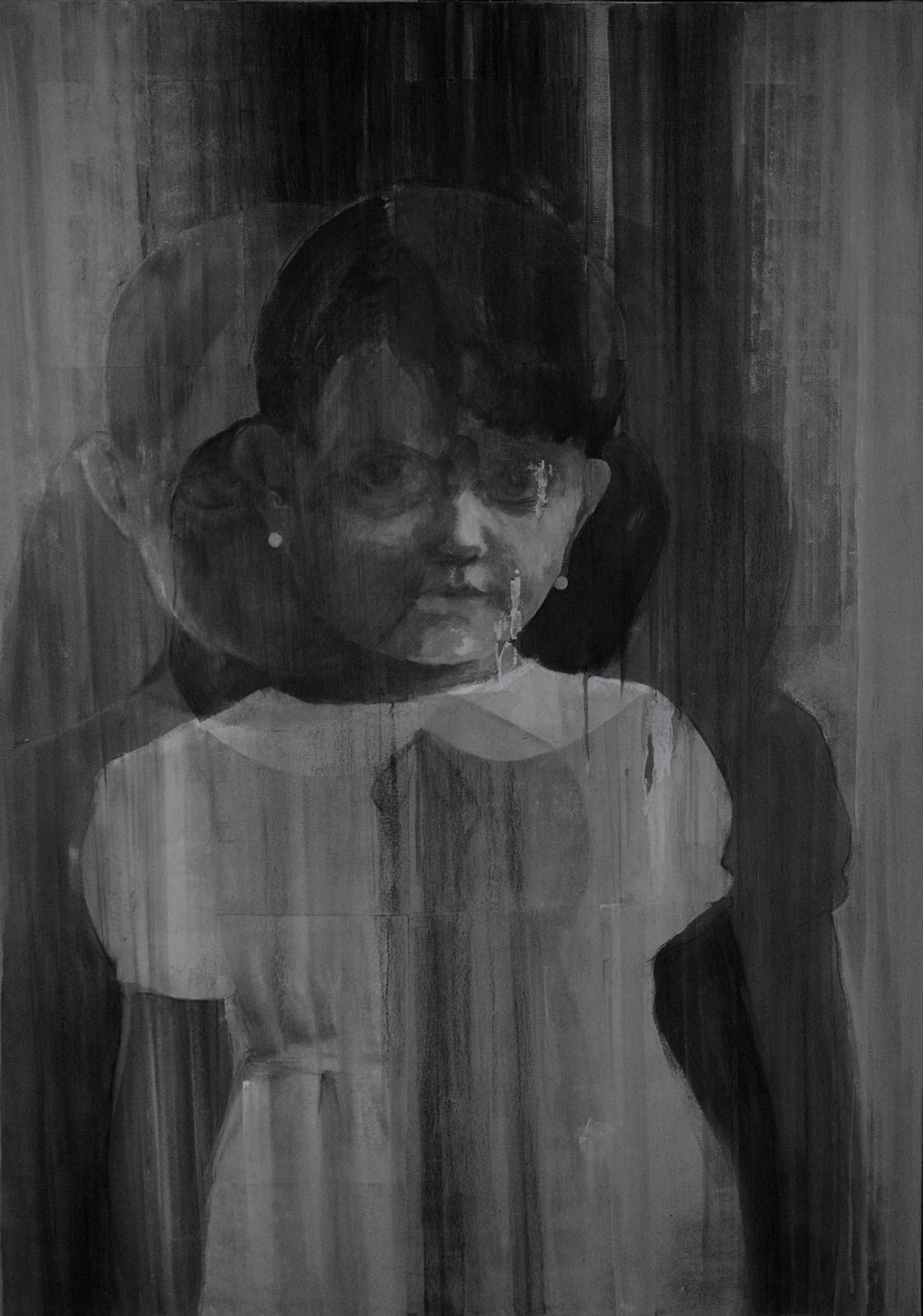 Middle child 100x140 cm kombinovana tehnika na platnu 2020.