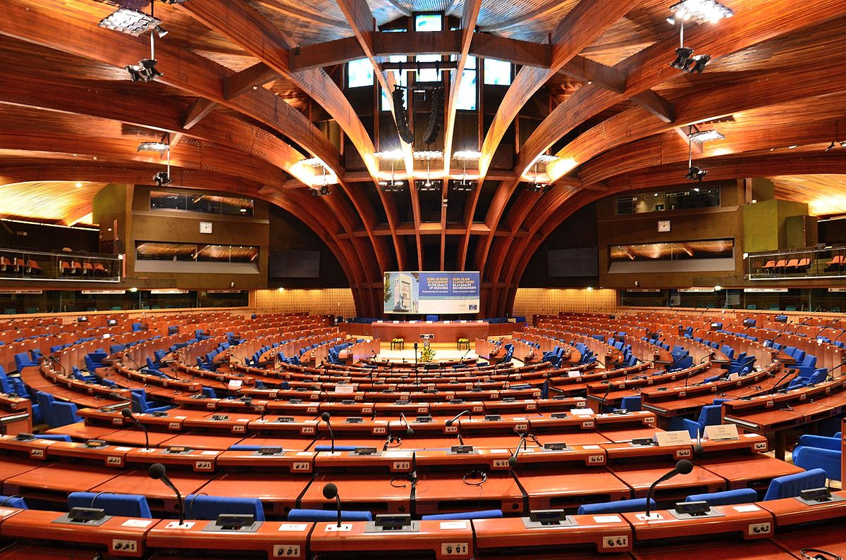 Plenary chamber of the Council of Europes Palace of Europe 2014 01