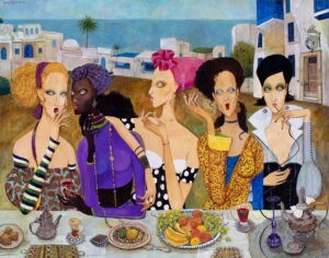 Samostalna izložba slika Milke Vujović 4 Sidi Bou Said 2023 110 x 140 cm