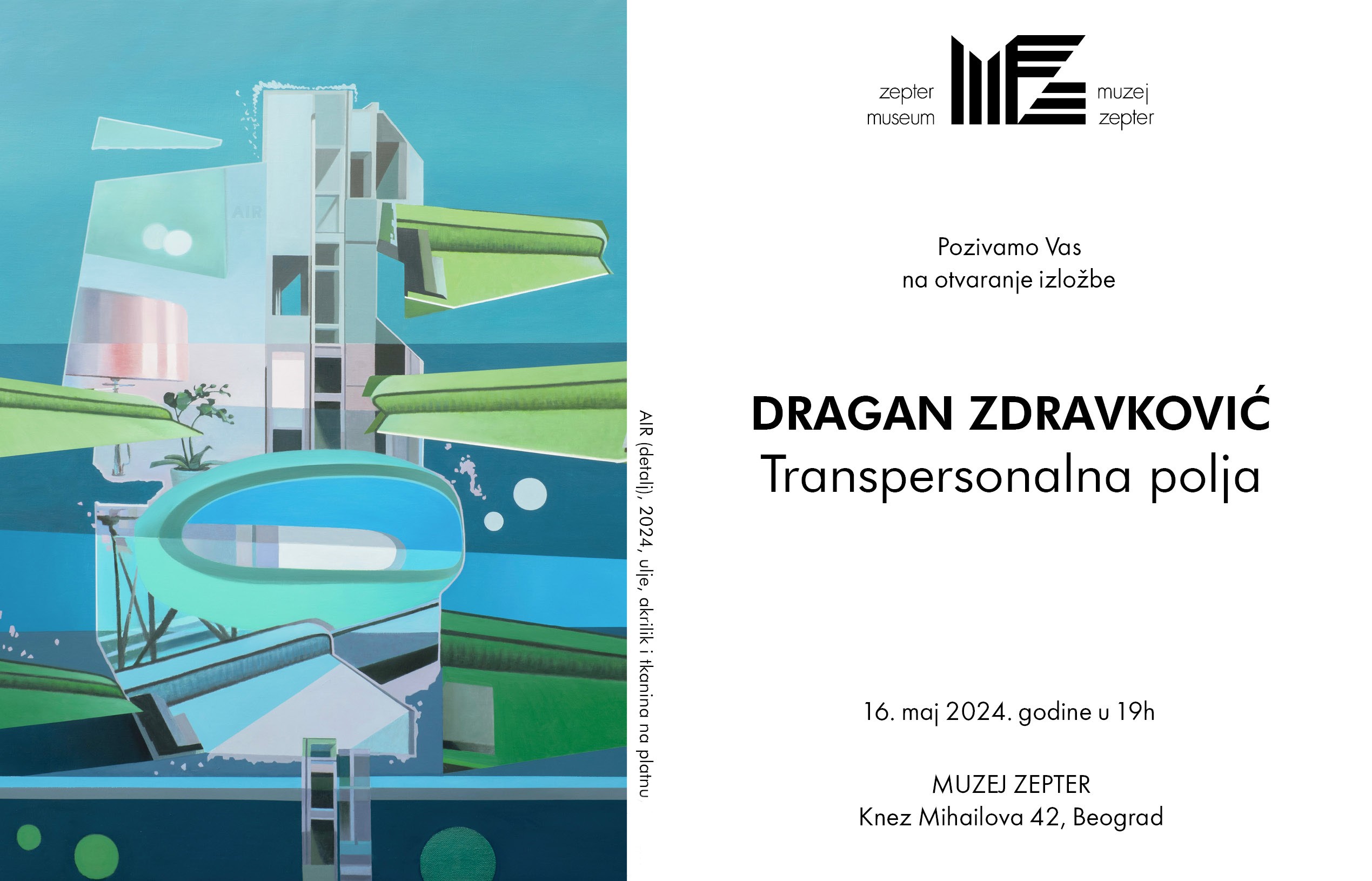 Pozivnica Dragan Zdravkovic Transpersonalna polja Muzej Zepter